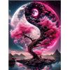 Hjjdiyes Diamond Painting per adulti, motivo: albero dello Yin Yang | Kit per diamond painting fai da te con albero per principianti, set di pittura con diamanti 5D per regalo