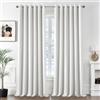 MIULEE Tende per Interni Oscuranti Termiche Anelli 2Pz 200x225cm Bianco | Tessuto oscurante e termico per soggiorno e camera da letto, aiuta a ridurre luce, caldo e freddo.