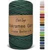 OurTop Corda Macramè, 5mm x 110m Filo Macrame Corda Macramè Filo Morbido Filato Macrame per Appendere La Parete, Fai Da Te, Artigianato, Lavori a Maglia, Lavori Decorativi(Verde Scuro)