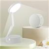 HOTUT Lampada da Tavolo senza Fili, Lampada da Comodino Portatile & 3 Luminosità Dimmerabile, Ricaricabile, da Scrivania LED Pieghevoli Ricaricabile, per Camera da Letto, Lettura, Studio, Rotondo