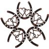 ibasenice 5 Pezzi Decorazione da Parete a Ferro di Cavallo a Forma di Cuore in Lega, Leggera e Resistente, Design Rustico Vintage per Amanti dei Cavalli, per Soggiorno e Camera