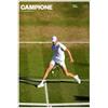 QOGDAF Jannik Sinner - Poster da parete con stampa su tela, motivo tennis e sport, per soggiorno, camera da letto, 40 x 60 cm