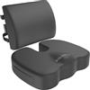 FORTEM Cuscino Sedia Ufficio, Supporto Lombare Auto, Ergonomico XL | Memory Foam, Fodera Traspirante e Lavabile, Base Antiscivolo, Cinghia Regolabile Per Gaming
