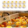 DAJASD 12 candele galleggianti, candele galleggianti, impermeabili, senza fiamma, per romantici centri di nozze, bagno, piscina, fontana (bianco caldo) (5,8 x 2,5 cm)
