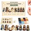 Generico Kit per il Presepe con Perline e Figurine Figurine 3D Con Perline Fatte A | Kit Figure Natalizie Da Infilare per le Feste, Uomini, Adulti, Mamma, Papà, Moglie, Marit