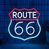 Maimeili ROUTE - Insegna al neon a 66 LED per decorazione da parete, USB, luminosità regolabile, per soggiorno, bar, barbieri, pub, matrimoni, saloni, club, riunioni, sala giochi, grotta, Halloween, Natale