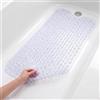 Utopia Home Tappetino per vasca da bagno, 40 x 100 cm, lavabile in lavatrice, con fori di drenaggio per una vasca da bagno pulita, piacevolmente morbido sotto i piedi, confezione da 1 (trasparente)