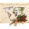 Dongcill Regalo porta soldi matrimonio,Cartellino in Legno per Fondo Viaggi | Busta Biglietto auguri di nozze,Regali per Matrimoni,Mappamondo in legno,Fiori Secchi,per gli Sposi,Luna di Miele