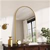 AYIYILA Specchio da Parete ad Arco Oro 61x91 cm Cornice in Alluminio, Specchio da Muro Decorativo da Appendere per Bagno, Soggiorno, Camera da Letto, Ingresso