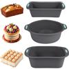 Fyrdm 3 Pezzi Stampo Plumcake Silicone, Stampi per Plumcake Riutilizzabile | Senza BPA, Antiaderente Stampo per Pane in Silicone, per Pane, Torta, Brownies, Mousse(Rotondo, Rettangolare, Quadrato)