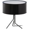 EXO LIGHTING - Lampada da tavolo DIAGONALE nero E27 da interno IP20 (Ø35cm) Lampada da tavolo treppiede in stile moderno per soggiorni, camere da letto e hotel.