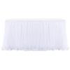 Pmnzdy Tulle Gonna da Tavolo Tutu Gonne Garza da Scrivania in Tulle Decorazione da Tavola tutù Tovaglia da Tavolo per Shower, Matrimonio, Compleanno, Natale, Festa Bianco 275×77cm