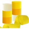 CC wonderland zone 6 rotoli di carta crespa gialla, nastri crespa in 3 colori, 4,5 cm x 25 m (giallo/giallo/beige)