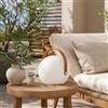 Alpinaluz Lampada sfera portatile RGBW ricaricabile 5W D20 cm IP65 | Sfera con manico in metallo effetto legno, telecomando, 16 colori e luminosità regolabile per terrazza, giardino e camping