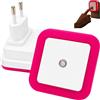 Lathurna 2 luci notturne a LED con sensore crepuscolare e luminosità regolabile, luce notte a risparmio energetico per camera da letto, bagno, cucina, corridoio o scale, design elegante (rosso)