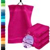 Lashuma salviette 30x50 cm, set di asciugamani da bagno cotone colore viola serie: Linz, asciugamani 550gr/mq