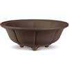 CERTRE - Vaso Bonsai Rotondo in Gres, Modello Bologna, Made in Italy, Colore Marrone (Gres)| Misure esterne 26x9,5 cm