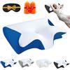 JKKEOXYLIC Serenioum OrthoSleep, Serenioum Cuscino，Blu | Sostegno Cervicale, Memory Foam Traspirante per Tutte le Posizioni