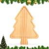 TJ POP Piccolo Vassoio Natalizio in Legno a Forma di Albero di Natale - Tagliere per Salumi e Formaggi, Piatti da Portata, Decorazioni per Tavola delle Feste