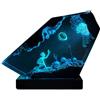 xxkgdsv Lampada in resina epossidica, anello del Signore Oscuro, luce notturna a LED realizzata a mano in resina di legno massello, porta USB, decorazione per comodino della camera da letto, regalo di