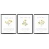 Linilioart Set di 3 versi della Bibbia, decorazione da parete su tela, motivo: Gesù, la via e la verità e la vita, poster per camera da letto (40 x 60 cm)