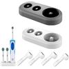 Yuiturt Supporto per spazzolino elettrico - compatibile con Oral-B e Philips IO, include 2 portaspazzolino e 4 custodie per spazzolino elettrico
