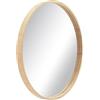 BD ART Specchio Rotondo 70 cm Boho Specchio Scandinavo Colore Legno Naturale