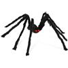com-four® Ragno Decorativo Taglia XXL, Nero con inquietanti Occhi Rossi | ragno grande e peloso con gambe mobili - tarantola decorativa
