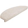 vidaXL Tappetini per Scale 15 pz 65x21x4 cm Bianco Semicircolari Grandi