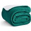 Bedsure Coperta in Pile Sherpa - Plaid, Verde, 150x200 cm | Plaid Divano e Letto, Coperta Calda Accogliente, Blanket Extra Spessa Morbida, Coperta Termica Copridivano Matrimoniale