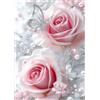 MEIYUDA DIY Diamond Painting Kit Farfalla Rosa, 5D Pittura Diamante Kit, Diamond Painting Ricamo a Punto Croce Artigianale Per La Decorazione Della Parete Di Casa 30x40cm