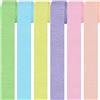 Qikaara 6 rotoli di carta crespa colorata arcobaleno, nastro crespa per sfondo stelle filanti di carta Rainbow Crepe Paper Crepe Crepe Crepe Paper Crepe Crepe Crepe per feste e lavori artigianali, 6 colori