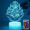 ANDYLV Harry, lampada notturna a LED 3D 3D, idea regalo, luce notturna a LED 3D per bambini, sette colori, Smart Touch, dimmerabile, visione tridimensionale, regalo per i tuoi bambini