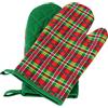 Delindo Lifestyle Ofenhandschuhe Kitchen, Natale, a quadri, 1 paio, categoria di protezione II fino a 250°C resistenti al calore, prodotto testato e certificato