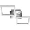 Telefunken - 318508TF - Plafoniera LED con sensore di movimento, plafoniera con funzione luce permanente, colore bianco caldo, 12 W, 1200 lumen, cromo/alluminio, 470 x 226 x 74 mm (L x l x A)