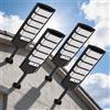 VBOK IGFE 700W Lampione Solare Led Esterno 4 pezzi,3000K Lampioni da Giardino Esterno Solari con Sensore di Movimento,IP66 Impermeabile Faretto Stradale per Garage Strada
