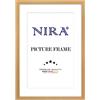 NiRa Cornice foto in legno 24 x 33 cm in Oro | Bordo esterno in Nero | Dimensione selezionabile | Cornici per poster | Puzzle | collage di foto HD052