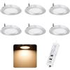 kpslucerna 6 Pezzo Faretti Led da Incasso per Cartongesso 3W 12V, Luci da Soffitto Interno con Trasformatore da 220V, Φ 55-58mm Plafoniera Rotunda Faretto Camera da Letto Cucina Sottopensile(Argentato Caldo)