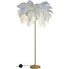 Generic Lampada da terra moderna a piuma - Design elegante dorato, LED dimmerabile a 3 colori, per soggiorno e camera da letto, con controllo touch