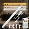 MDee Illuminazione sotto mobile a LED con telecomando, 8 W, striscia LED COB, 3000 - 6000 K, dimmerabile, banda USB, 800 lm, 5 V, flessibile, larghezza 12 mm, per armadio, mensole, specchio, cucina