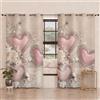 PETTI Artigiani Italiani - Tende a Pannelli per Interno con Anelli 2 Pezzi 140x280cm, Tenda Camera da Letto e Soggiorno Oscuranti Isolanti e Moderne, Shabby 343, 100% Made in Italy