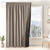 PONY DANCE 100% Tenda Oscurante da Interno con Fettuccia 1 Pezzo L 300 x A 245 cm Tenda Termica Isolante Freddo e Caldo Camera da Letto Moderna Divisione, Sabbia