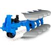 JAMARA 423254 Aratro pieno 1:24S - Accessori agricoli, agricoltura, regalo per bambini, accessori per trattore 1:24S, allegatore, aratro girevole manuale, ruota di supporto manuale