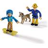 Simba 109252515 — Set di figure del pompiere Sam, confezione doppia con animale, personaggio da 7,5 cm, mobile, con accessori, 4 scomparti assortiti, a partire da 3 anni, nessuna preselezione possibile