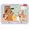 Trefl - Come un cane e un gatto - Puzzle con cornice per bambini 2 in 1 | per bambini dai 2 anni in su