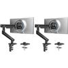 HUANUO Supporto Monitor Schermi da 13-32, Braccio Stabile (senza Cedimenti), Installazione Rapida e Semplice, portata 2-9 kg, VESA 75/100 mm, Montaggio con Morsetto o foro Passacavo (Confezione da 2)