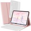 KTGGHG - Custodia per tastiera per iPad Air 11 pollici, M3/M2 2025/2024, tastiera magnetica rimovibile con layout QWERTZ per iPad Air 5/4a generazione 10,9 pollici, 2022/2020, con portapenne, rosa