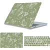 HLAAJJX Custodia Compatibile con MacBook Air 13 Pollici 2022-2026 M2/M3/M4/M5 | Copertina Case Protettiva Sottile y Protector De Teclado para MacBook Air 13,6 (A2681/A3113/A3240/A3449), Farfalla Verde