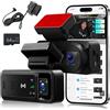 Hodozzy Dash Cam LTE 4G Live FHD Anteriori e Interne, Parcheggio 24/7, Cloud e SD, Live-Video e Audio Bidirezionale, GPS, Visione Notturna, Allerte Istantanei, Doppia Telecamera per Auto con SIM