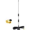 Bingfu Antenna Auto Interna Autoradio DAB Amplificata Connettore SMB | Base Magnetica, Cavo 3 m, per Amplificatore Tuner DAB Autoradio Pioneer Pure Highway Alpine TechniSat Yamaha